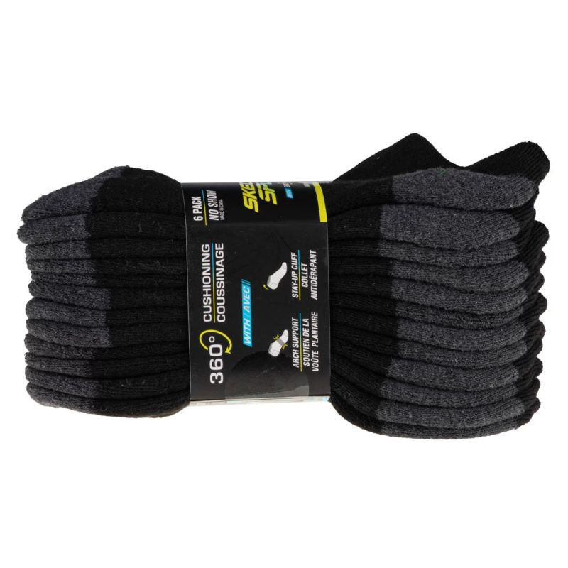 Skechers 6pk No Show Socks S108264-BLK Clothing/Lifestyle/Socks/4F Your Sports Performance