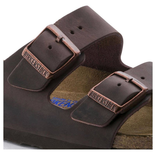 Birkenstock Arizona Soft Footbed Oiled Leather Habana Narrow Women's Slides (0452763) Footwear/Lifestyle/Brinkenstock/Klapki/chodaki Birkenstock