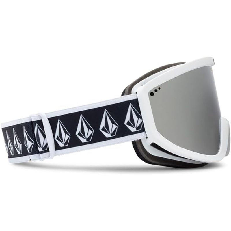 Volcom FOOTPRINTS WHITE RERUN/SILVER CHROME snowboard goggles silver mirrors (VG0622316) Accessories/Skiing/Gogle/Volcom Your Sports Performance