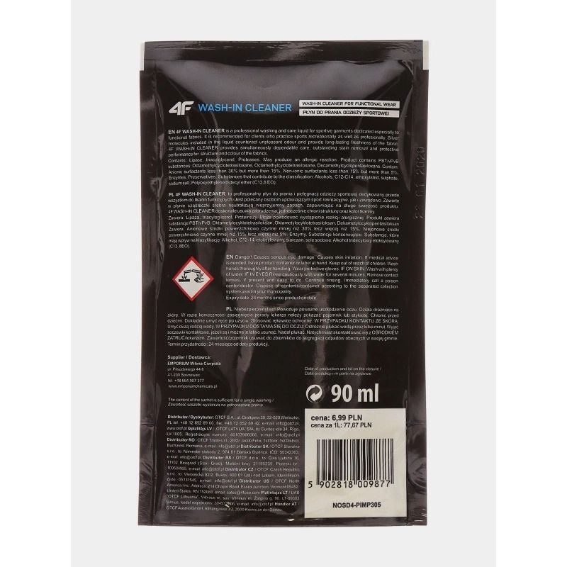 Liquid (90ml) for washing sportswear 4F *Kategoria tymczasowa Your Sports Performance