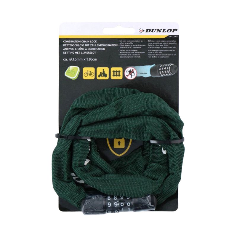 Dunlop bicycle lock chain code 120 cm 1042565 Accessories/Bicycle/Akcesoria rowerowe Your Sports Performance