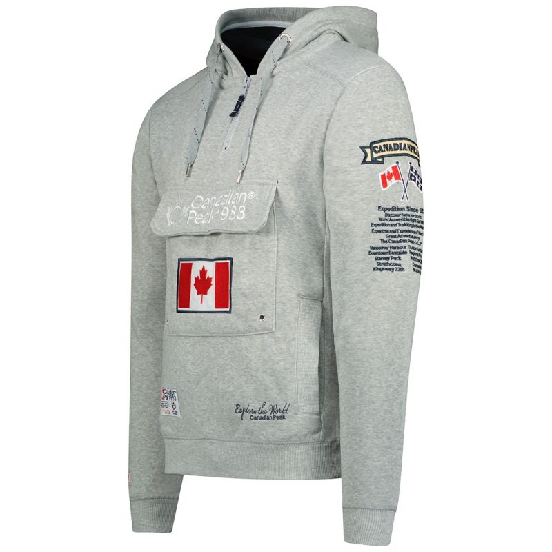 Canadian Peak GALAPAGOS BGREY CP MEN 054 POP sweatshirt (RBMWW3826H/CP-GRIS MÉLANGÉ) In preparation Your Sports Performance