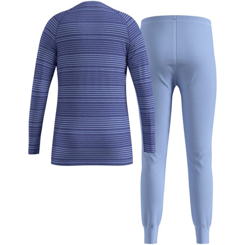 Thermal underwear - Odlo Set long ACTIVE WARM SET size 92cm Blue Odzież militarna/Bielizna termoaktywna Your Sports Performance