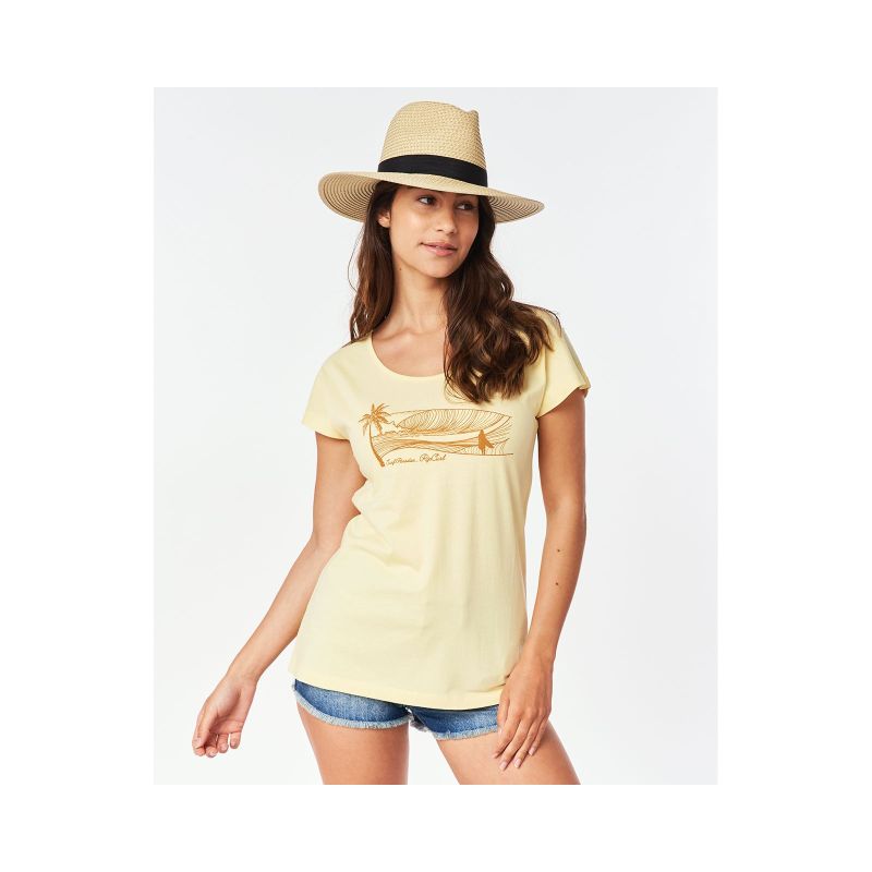 RIP CURL Playabella Graphic Tee - Light Yellow Import z PMSport Your Sports Performance