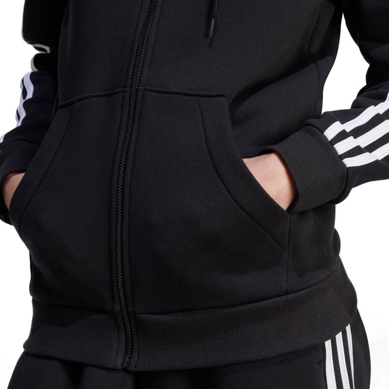 Adidas 3 Stripes FL Full-Zip Hoodie HZ5743 Clothing/Lifestyle/adidas Adidas