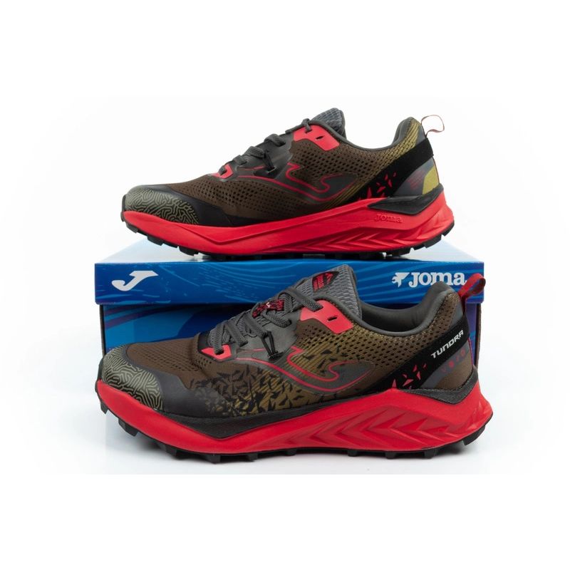 Joma Men's Tundra Trail Running Shoes, Off-Road, Cushioned, Khaki Red Joma