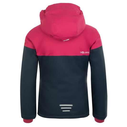 Trollkids Girls Hallingdal Jacket with Hood, Navy/Pink (223-114) In preparation Your Sports Performance