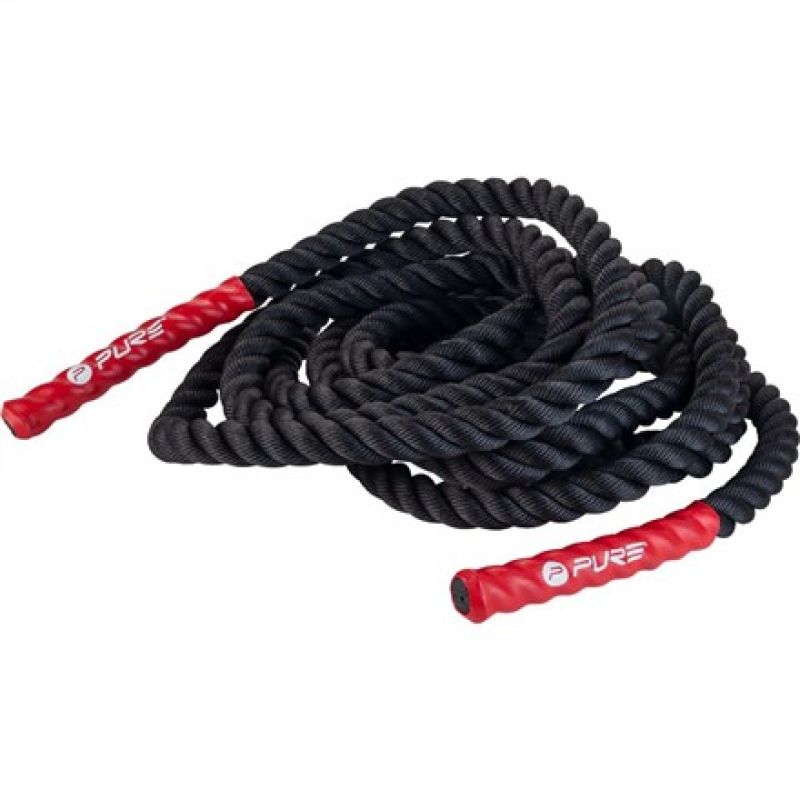 Pure2Improve Battle Rope 12m Black/Red Wspinaczka/Liny Your Sports Performance