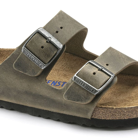 Birkenstock Arizona Soft Footbed Oiled Leather Narrow Faded Khaki Women's/Men's Flip-Flops for narrow feet oiled leather (1019377) Footwear/Lifestyle/Birkenstock/Klapki/chodaki Birkenstock