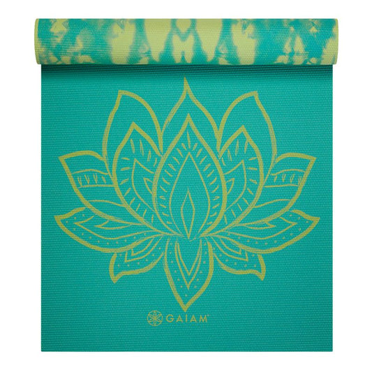 Double-sided Yoga Mat GAIAM Turquoise Lotus 6 MM 62344 Accessories/Training equipment Your Sports Performance