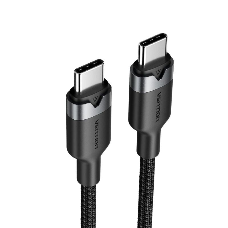 USB-C to USB-C Vention Braided Cable 3A 480Mbps 60W PD 2m Black In preparation Your Sports Performance