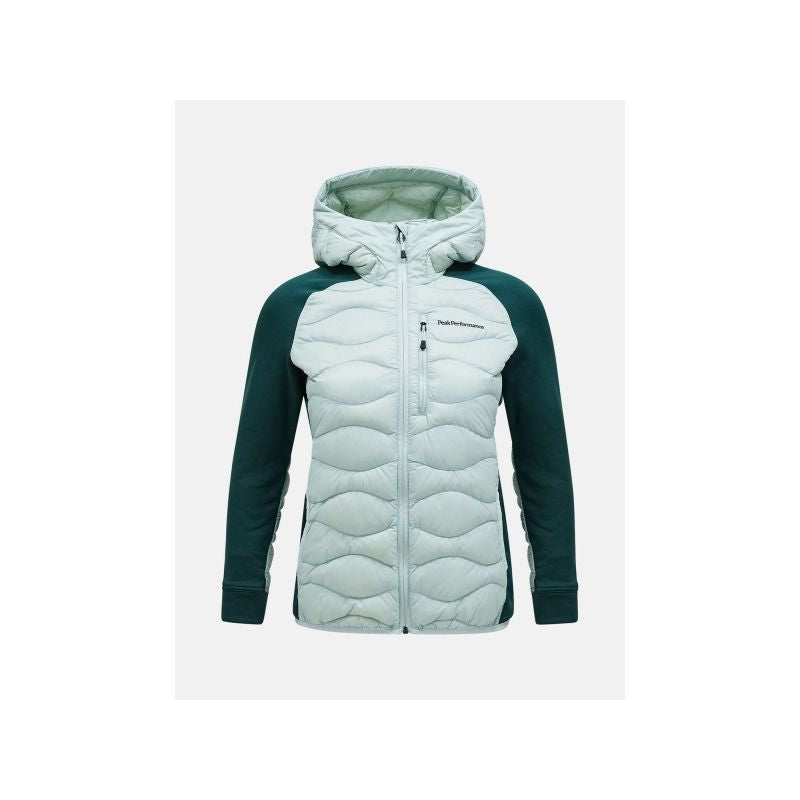 Peak Performance W Helium Down Hybrid Hood Jacket Green Import z PMSport Your Sports Performance