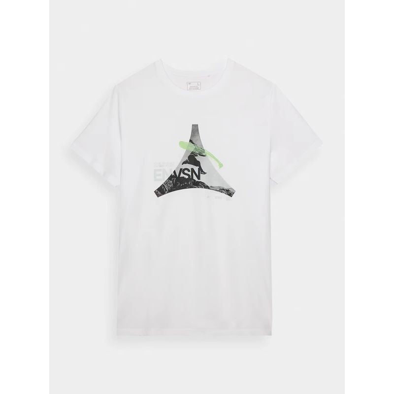 Men's regular printed T-shirt 4F 4FRAW24TTSHM2301-10S *Kategoria tymczasowa Your Sports Performance