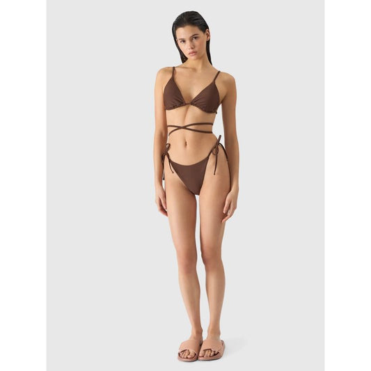 Women's swimsuit bikini top 4F 4FWSS24UBKBF042-81S Brown *Kategoria tymczasowa Your Sports Performance