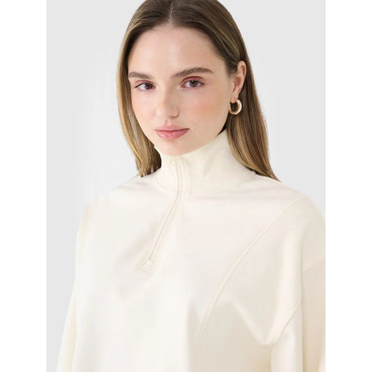 Women's sweatshirt without a hood, open, 4F4FWSS25TSWSF1545-11S *Kategoria tymczasowa Your Sports Performance