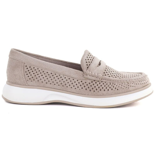 Women's openwork gray lords shoes Sergo Leone MK098H LEONE