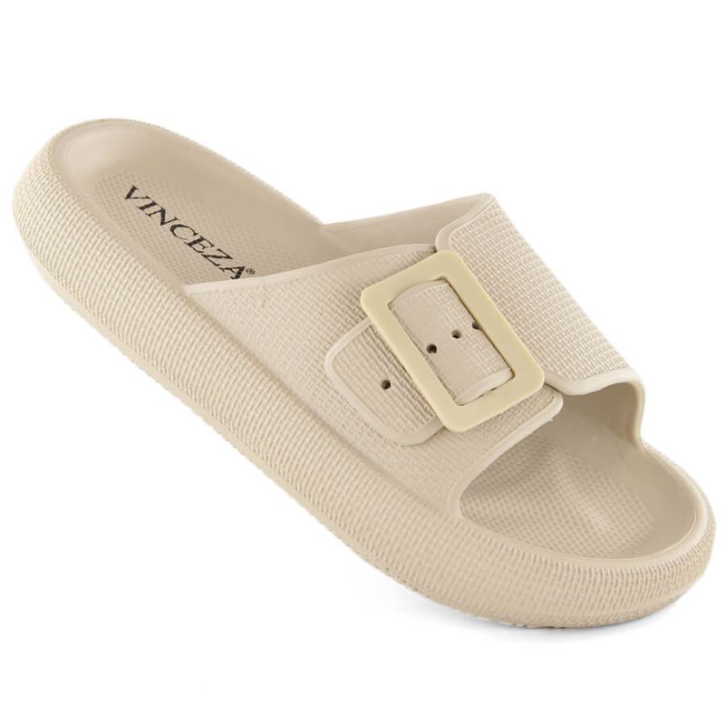 Vinceza W JAN308 beige buckle flip-flops Footwear/Lifestyle/Vinceza Your Sports Performance
