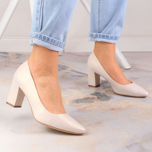 Sergio Leone W SK403C Beige Pearl Pumps