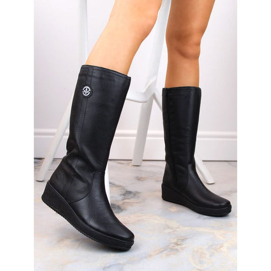 Leather waterproof boots insulated with sheep's wool Rieker W RKR237B Footwear/Outdoor/Rieker Your Sports Performance