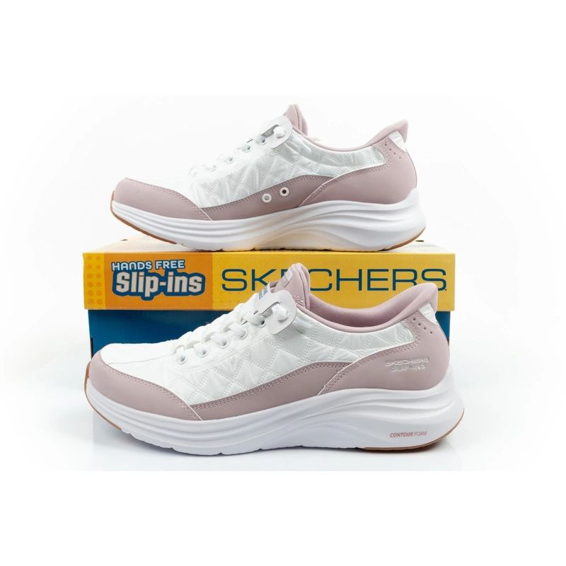 Skechers Contour Foam Women's Sports Shoes White SLIP-INS Comfortable Skechers