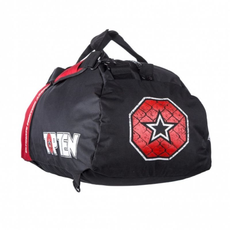 TOP TEN sports bag with backpack function 70 x 35 cm TOR-P2 MMA black and red In preparation Your Sports Performance
