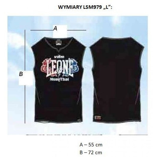 Men's tank T-shirt LEONE LSM979/S16 black "L" In preparation Your Sports Performance