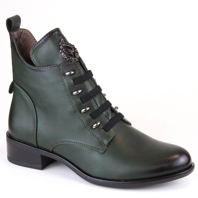 Insulated flat-heeled ankle boots Jezzi W JEZ412B green Footwear/Outdoor/Jezzi Your Sports Performance