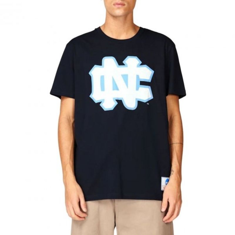 Mitchell & Ness NCAA University Of North Carolina Large Logo Tee M BMTRINTL1272-UNCNAVY Clothing , Shirts , Men Your Sports Performance