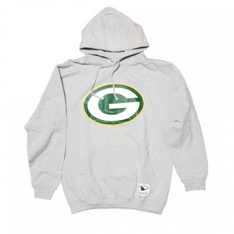 Mitchell & Ness Team Logo Hoody Green Bay Pacers M HDSSINTL1052-GBPGREY Clothing , Sweatshirts , Men Your Sports Performance