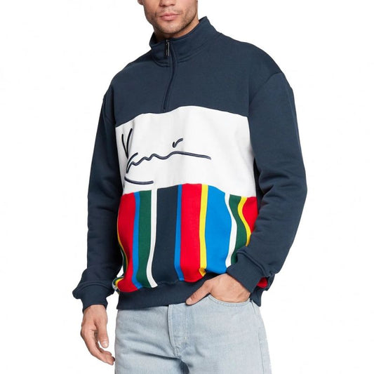 Karl Kani KK Signature Block Stripe Troyer M 6027341 sweatshirt Clothing , Sweatshirts , Men Your Sports Performance