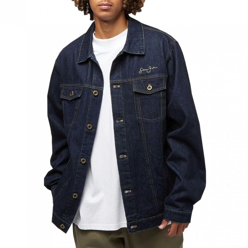 Sean John Classic Logo Denim Jacket M JM213-042-01 – Your Sports