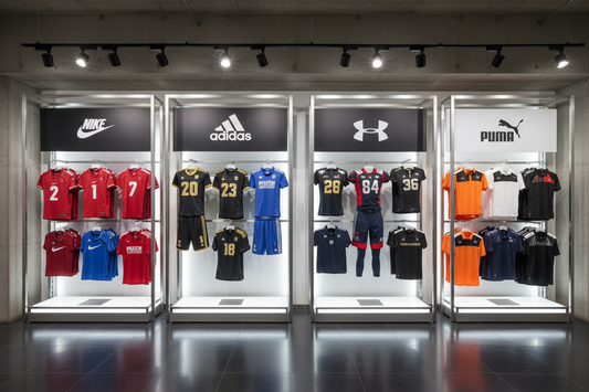 high quality teamwear UK, performance sportswear Europe, Nike Adidas Puma team kits, Under Armour football uniforms, breathable sportswear UK