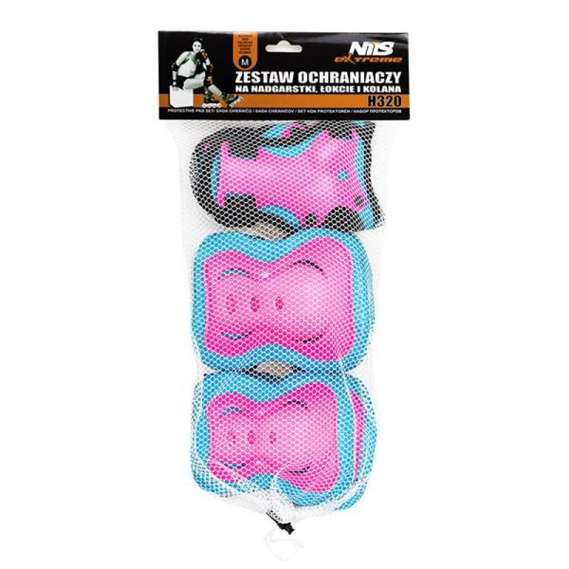 Protectors set Nils Extreme light blue-pink H320 size XL