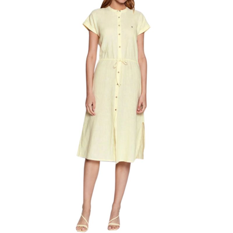 Tommy Hilfiger Linen Midi Dress W WW0WW34108