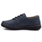 Comfortable women's shoes with zipper, navy blue, Potocki TO90407