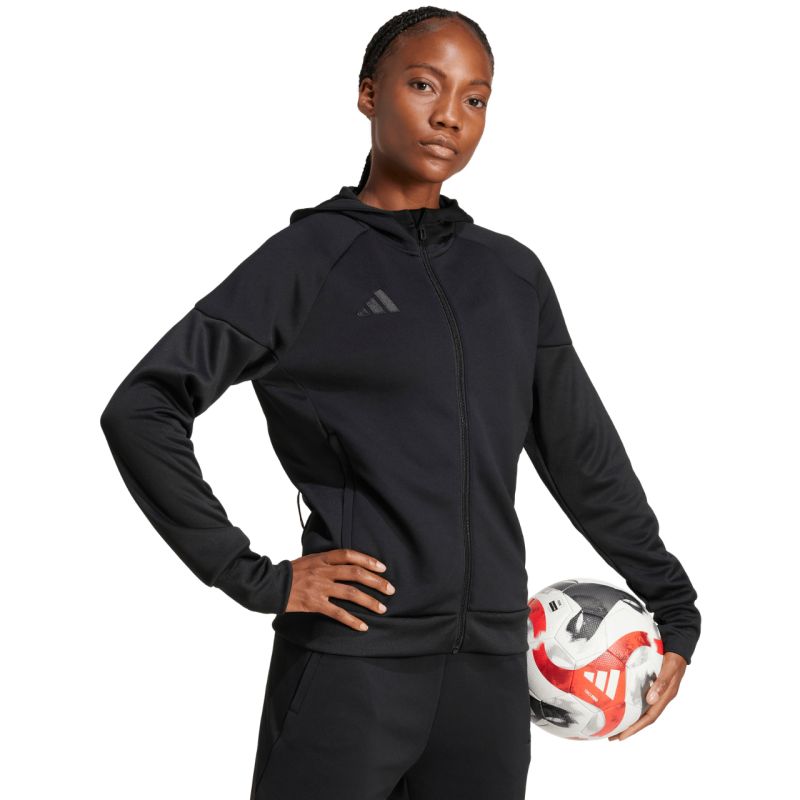 Women's adidas Tiro 25 Hoodie Full-Zip Black JD9079 In preparation Adidas