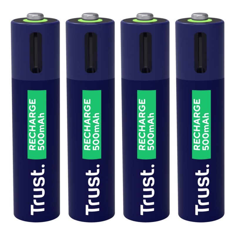 Trust AAA Batteries USB-C RECHARGEABLE BATTERIES 4P Baterie, akumulatorki i ładowarki/Baterie Your Sports Performance
