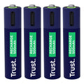 Trust AAA Batteries USB-C RECHARGEABLE BATTERIES 4P Baterie, akumulatorki i ładowarki/Baterie Your Sports Performance