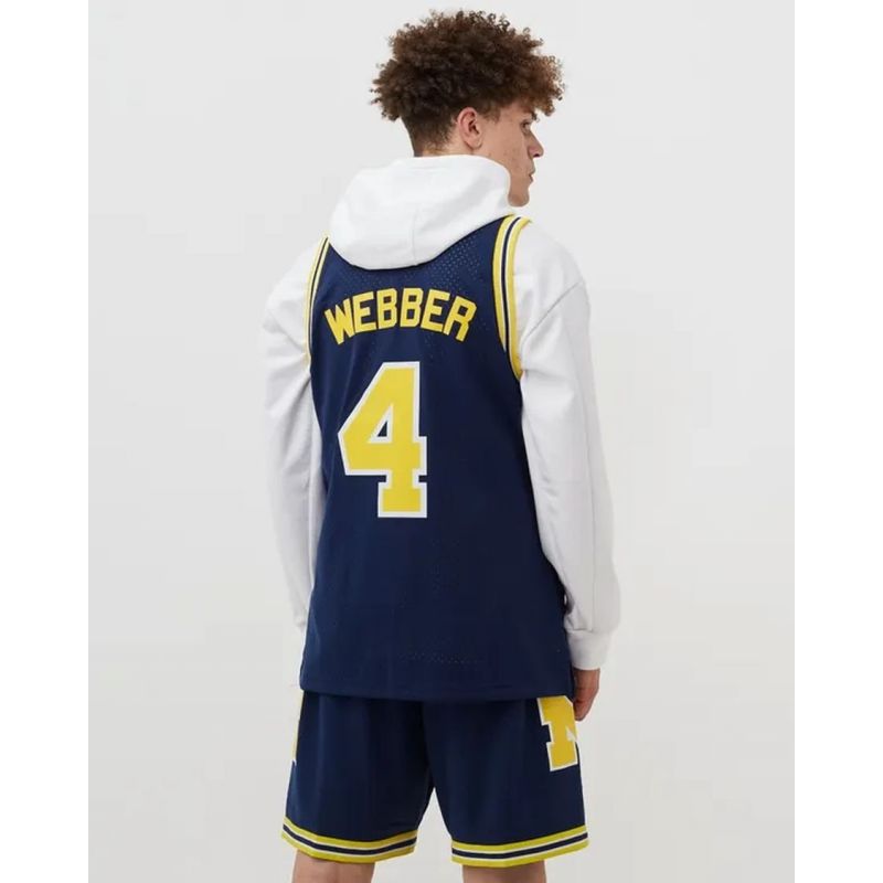 Mitchell &amp; Ness NCAA Swingman Road Jersey Michigan1991 Chris Webber SMJY4437-UMI91CWEASBL Clothing/Lifestyle/T-shirts/Mitchell & Ness Your Sports Performance