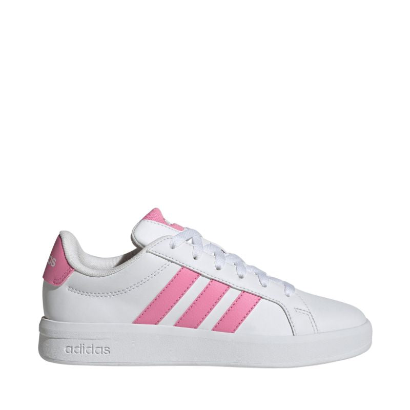 Adidas Grand Court 3.0 kids' shoes white and pink HP3528