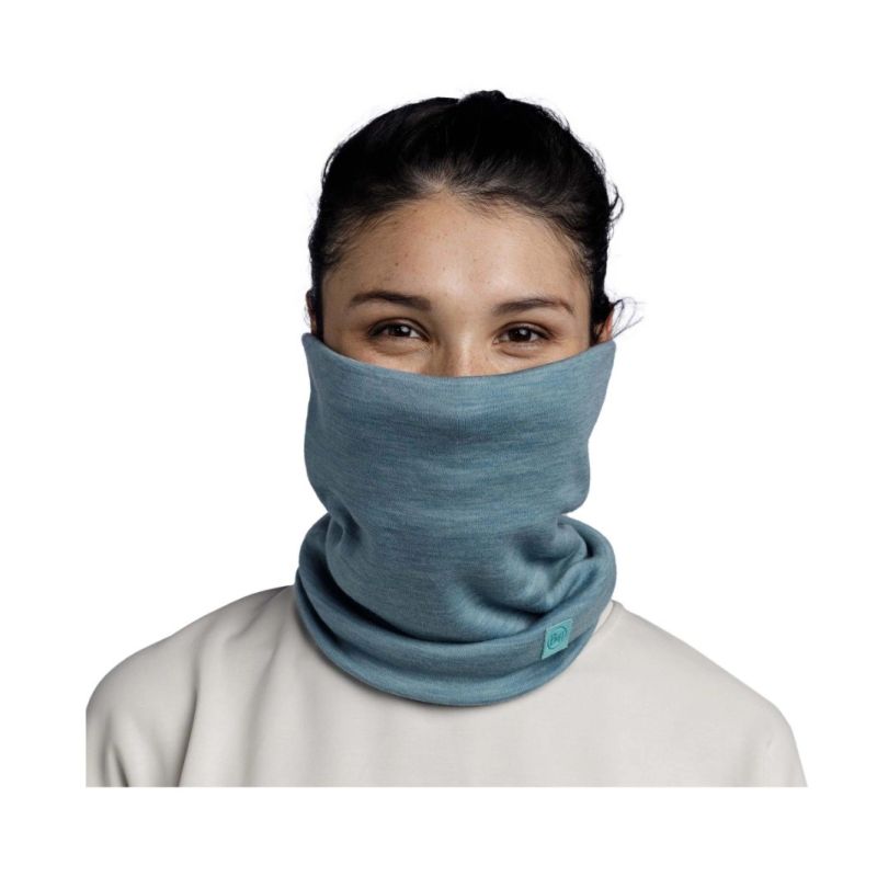 BUFF Multifunctional scarf MERINO HEAVYWEIGHT NECK WARMER SOLID POOL Odzież militarna/Chusty, arafatki, kominy Your Sports Performance
