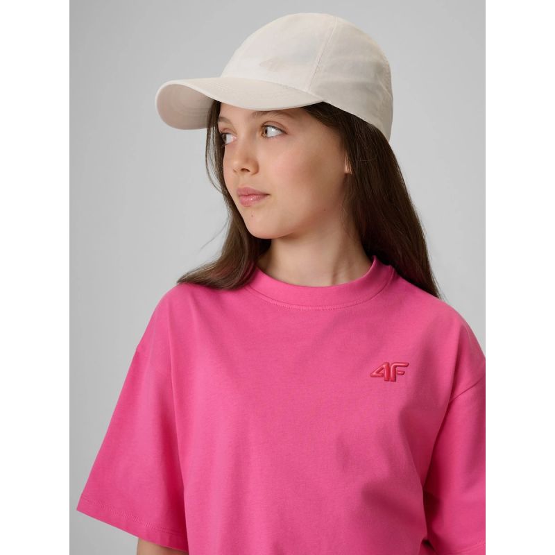 Girls' loose plain T-shirt 4F 4FJRSS26TTSHF3984-54S