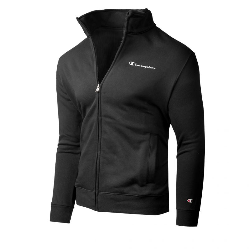 Champion men's black stand-up collar zip-up sweatshirt (218290 KK001) Champion