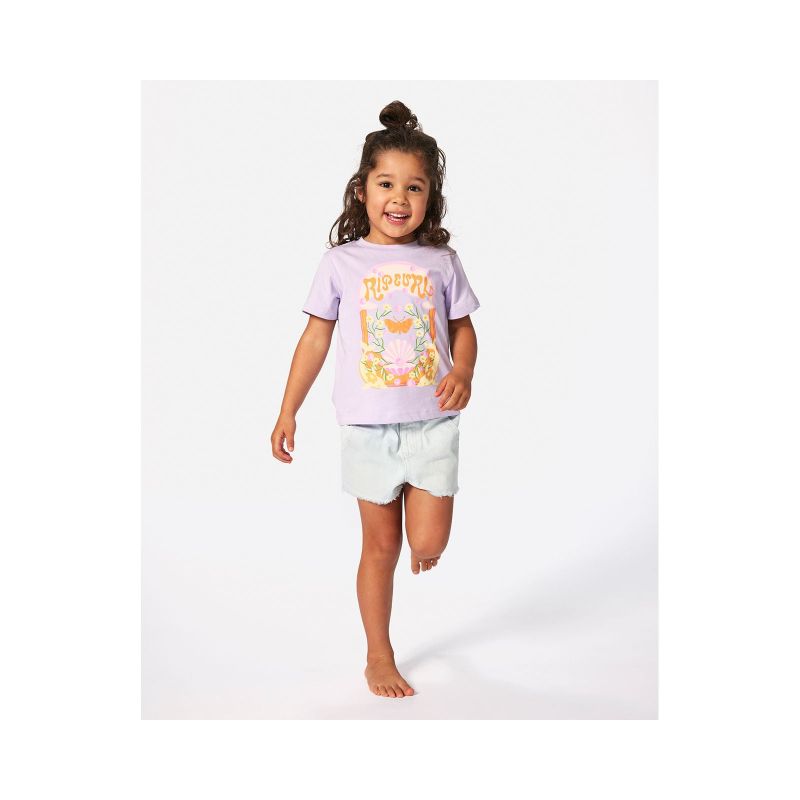 RIP CURL Rainbow Tropics Art Tee-Girl Purple