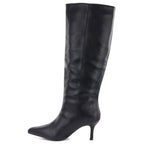 Women's leather boots with a high heel, insulated, black Big Star UU274497