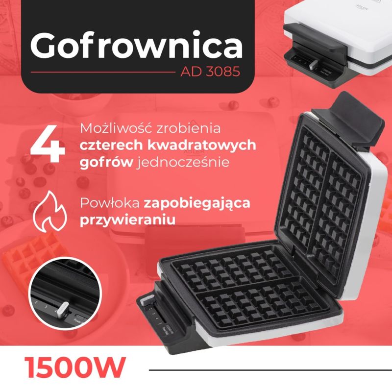 ADLER AD 3085 waffle maker AGD - Produkty/Opiekacze Your Sports Performance