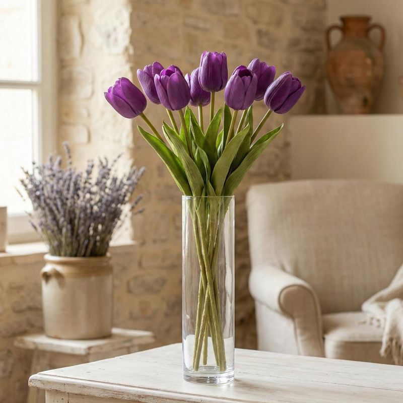 PURPLE TULIP 31CM LIFE-LIKE SPRING DECORATION Home and Garden/Equipment Your Sports Performance