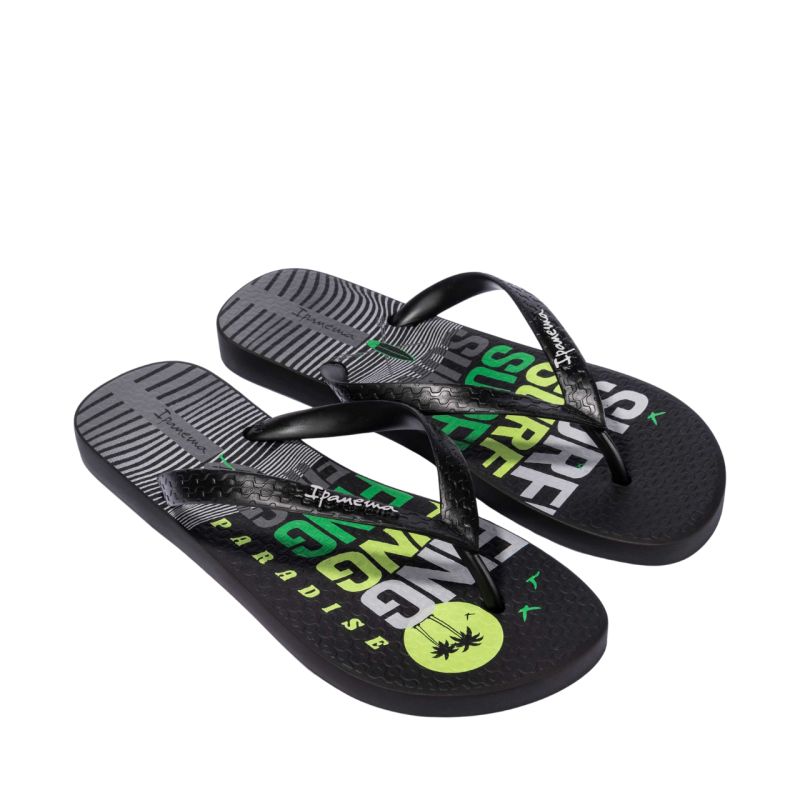 Ipanema Graphics Men's Flip-Flops Black and Green 83532-AP253 In preparation Your Sports Performance