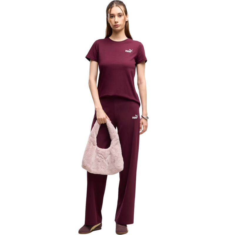 Women's Puma ESS Small No.1 Logo Tee(s) T-Shirt burgundy 682373 24