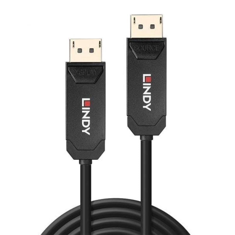 LINDY 50m DisplayPort 2.0 UHBR10 Hybrid Fiber Optic Cable Kable i adaptery/Kable DisplayPort Your Sports Performance